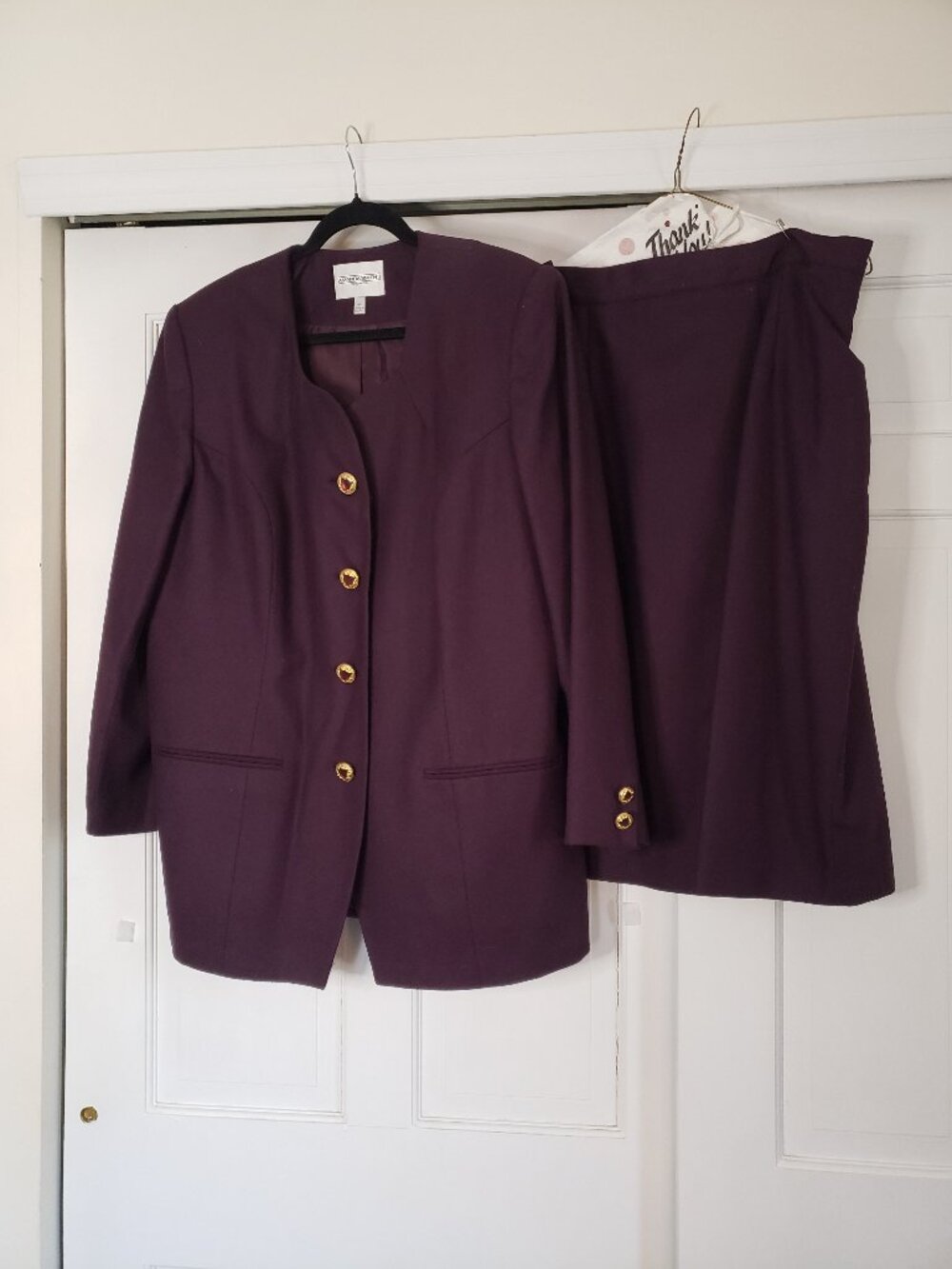 Amanda Smith 18W Deep Purple Wool Women's Suit
